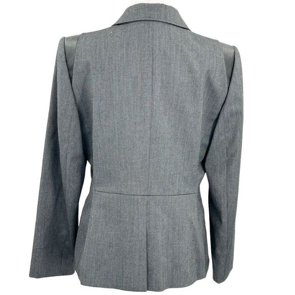 Tahari Arthur S Levine Gray Black Jacket Size 8 Petite Women Lined Blazer - Picture 3 of 16